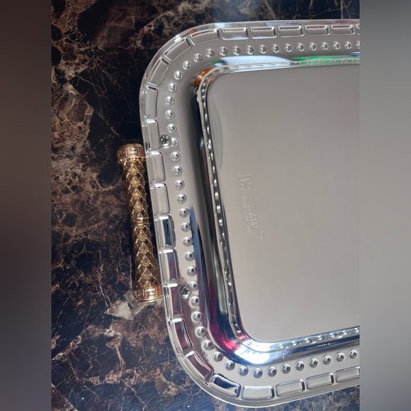 ARAB STYLE GOLDEN SERVING TRAY WITH HANDLES - Picture 5 of 6